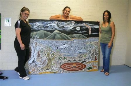 Gina Varagnolo Renee Skerratt and Sonia Varagnolo Obama painting